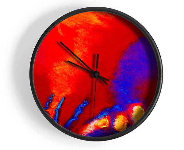 Vibrant Blue Shock Wave Clock - Wallart-Direct UK