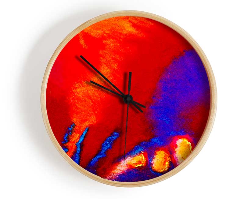 Vibrant Blue Shock Wave Clock - Wallart-Direct UK