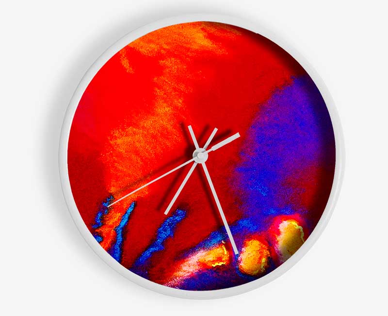 Vibrant Blue Shock Wave Clock - Wallart-Direct UK