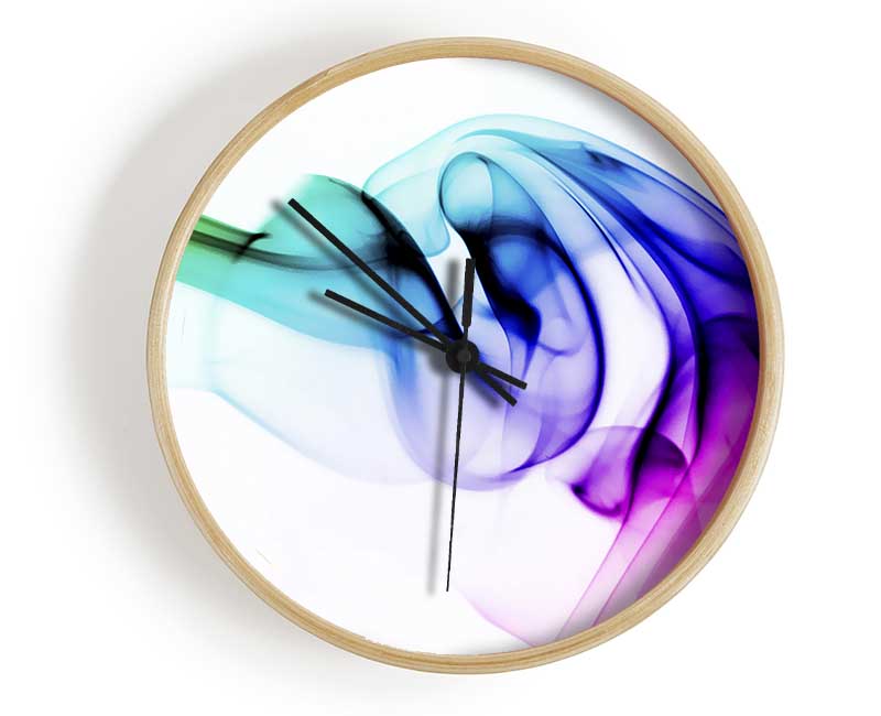 Vibrant Smoke Clock - Wallart-Direct UK