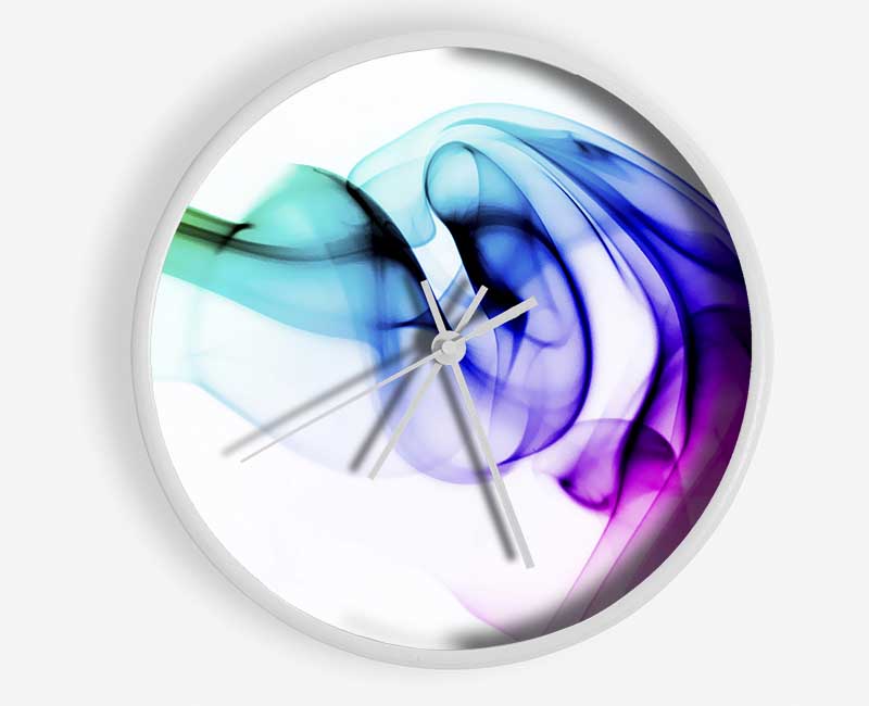 Vibrant Smoke Clock - Wallart-Direct UK