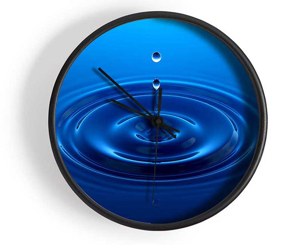 Water Drop Perfect Blue Clock - Wallart-Direct UK