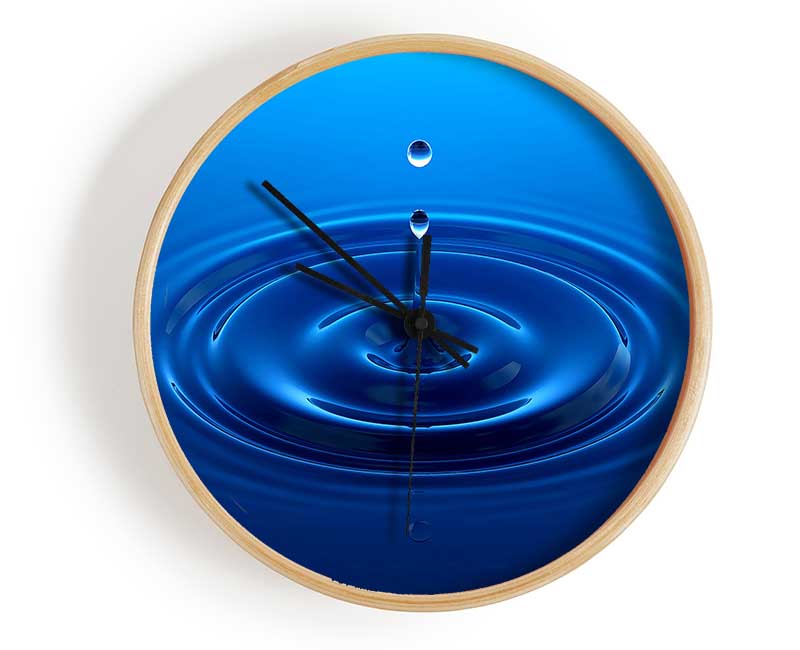 Water Drop Perfect Blue Clock - Wallart-Direct UK