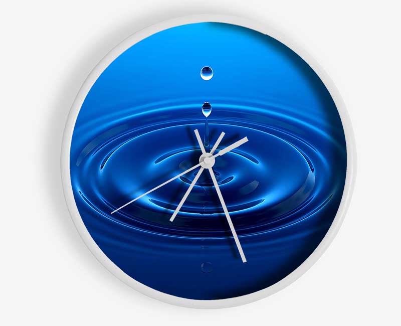 Water Drop Perfect Blue Clock - Wallart-Direct UK