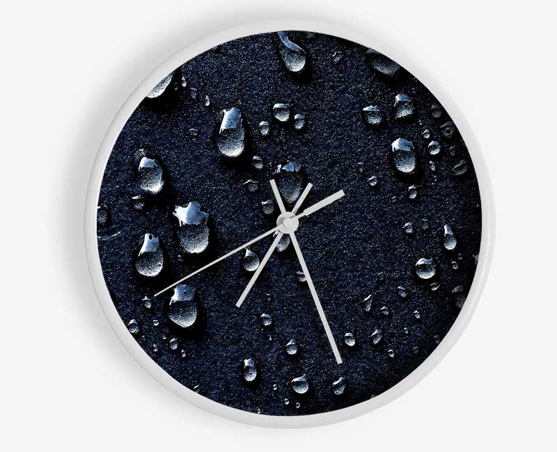 Water Drops Dark Clock - Wallart-Direct UK