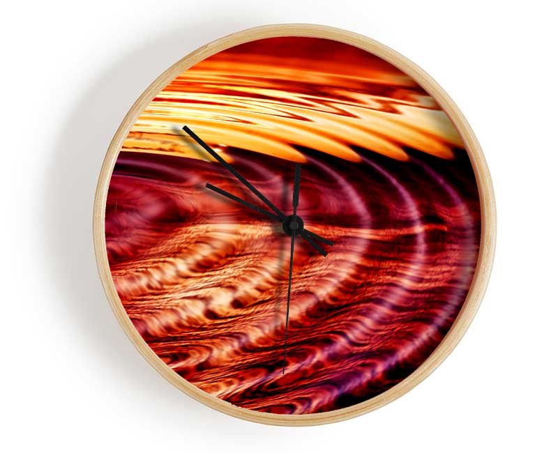 Water Rippled Ocean Clock - Wallart-Direct UK