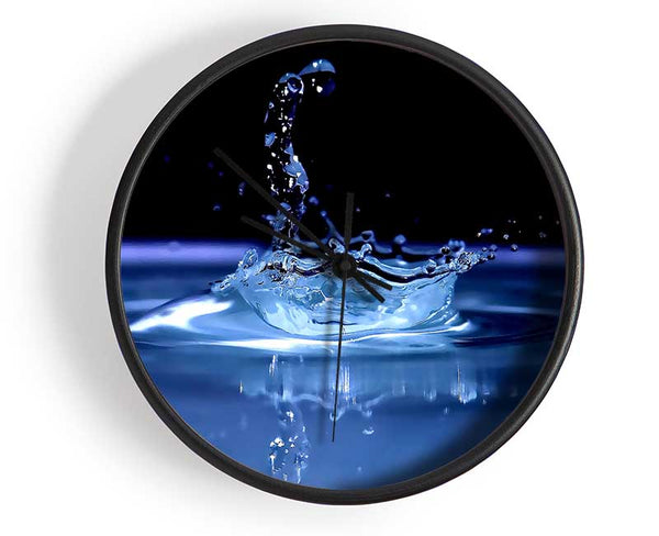 Water Splash Delight Blue Clock - Wallart-Direct UK