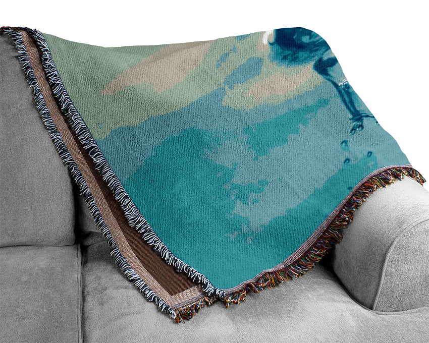 Water Splash Reflection Woven Blanket