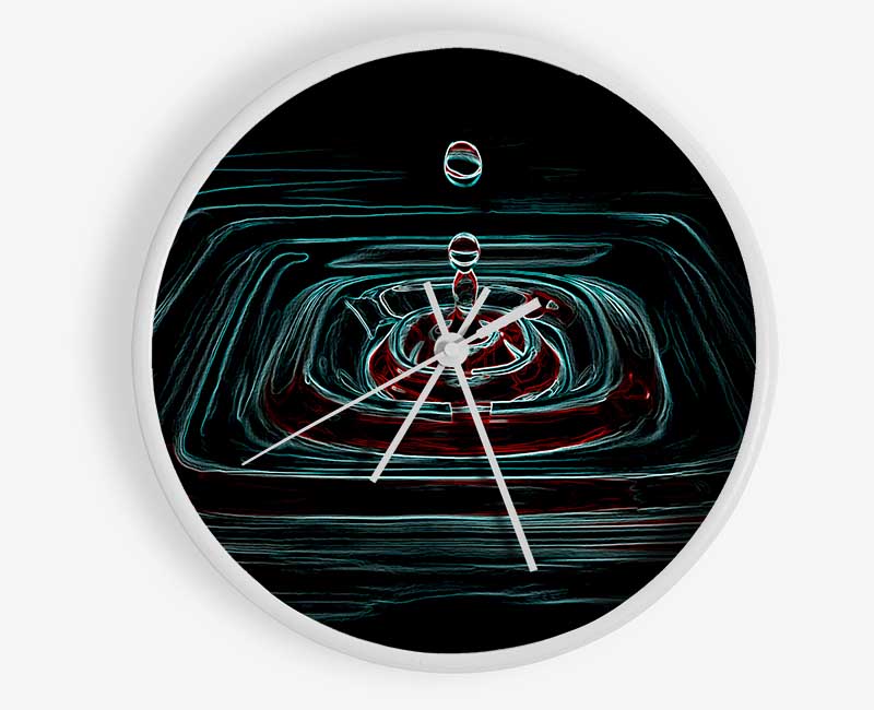 Water Squares Clock - Wallart-Direct UK