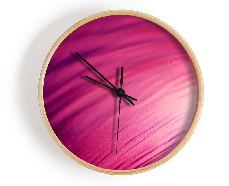 Whirlwind Of Pink Clock - Wallart-Direct UK