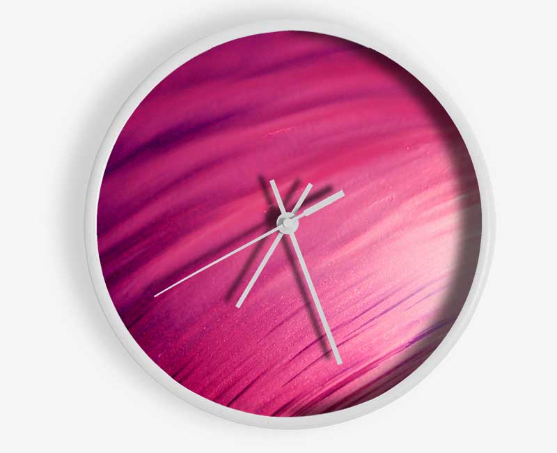 Whirlwind Of Pink Clock - Wallart-Direct UK