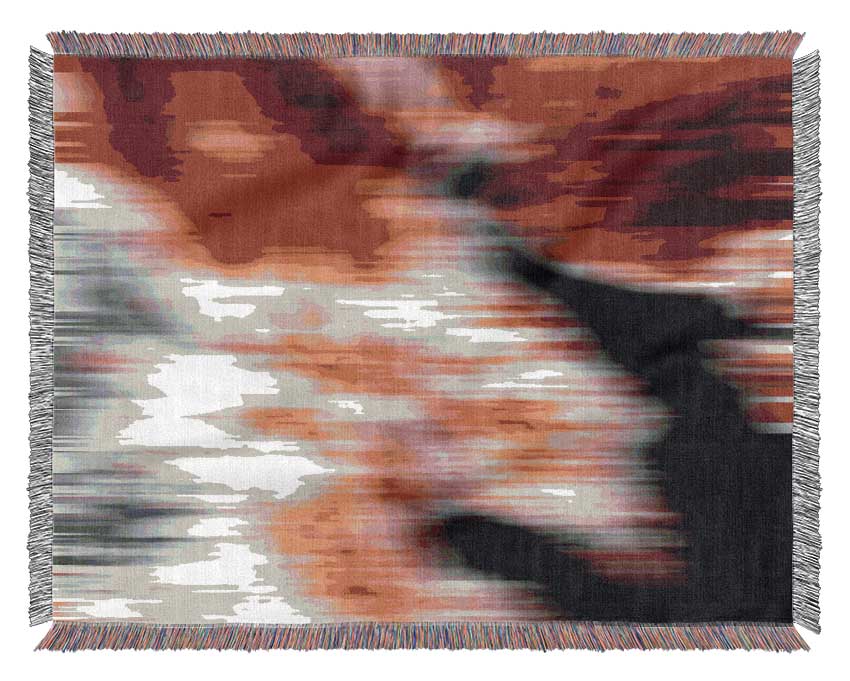 Wolf In The Night Woven Blanket