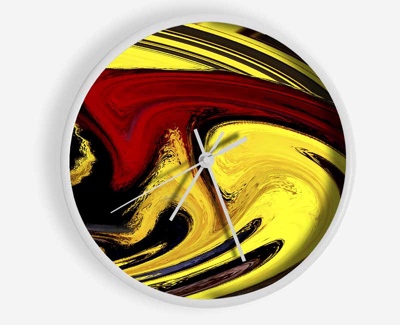 Yellow Energy Clock - Wallart-Direct UK