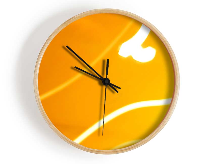 Yellow Flow Clock - Wallart-Direct UK