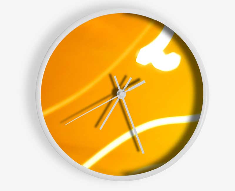 Yellow Flow Clock - Wallart-Direct UK