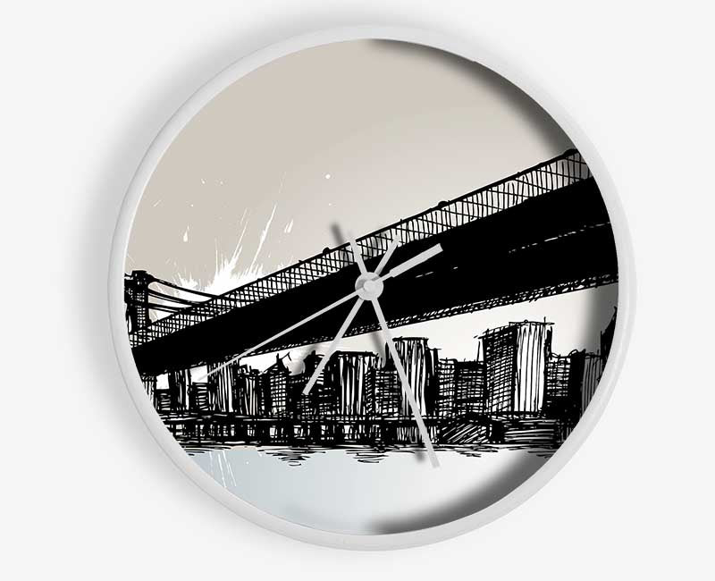 Abstract New York City Clock - Wallart-Direct UK
