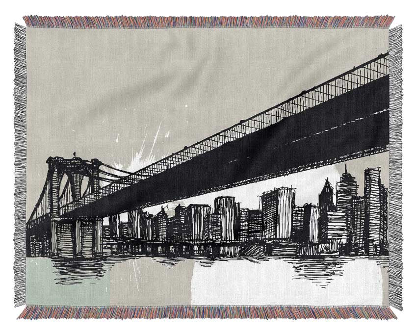 Abstract New York City Woven Blanket