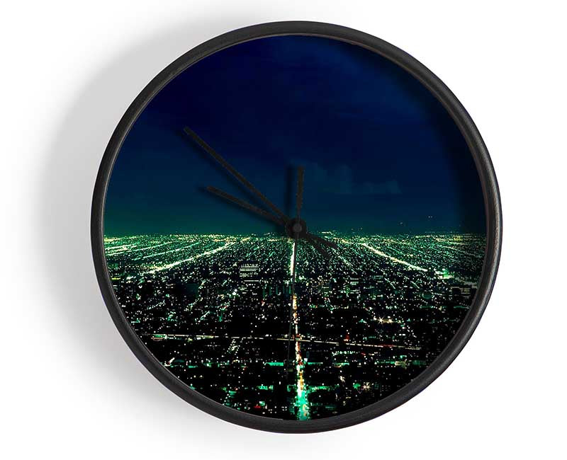 Aerial City View Clock - Wallart-Direct UK