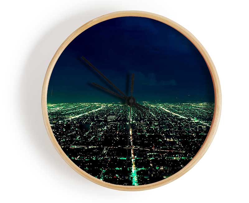 Aerial City View Clock - Wallart-Direct UK