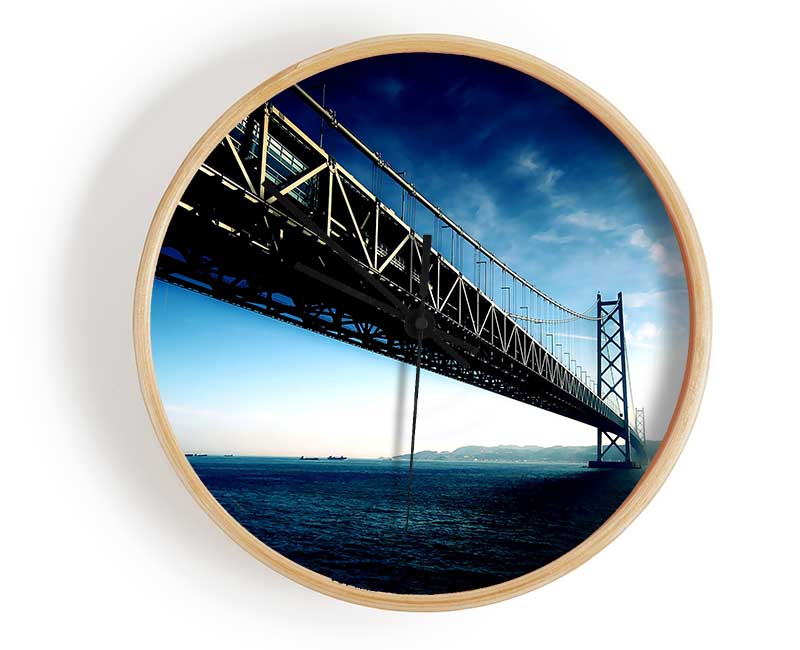 Akashi Kaikyo Bridge Japan Clock - Wallart-Direct UK