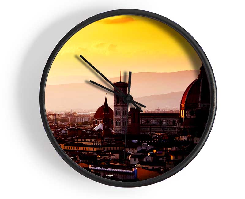 Ancient City Rooftops Clock - Wallart-Direct UK