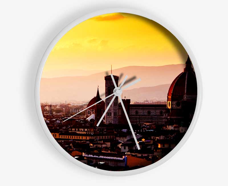 Ancient City Rooftops Clock - Wallart-Direct UK