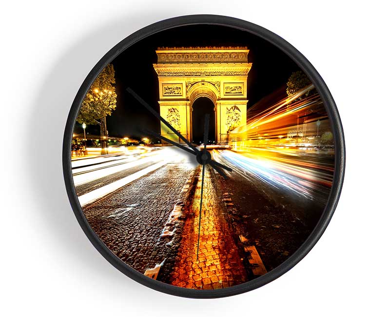 Arc De Triomphe At Night Clock - Wallart-Direct UK