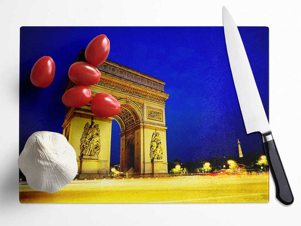 Arc De Triomphe Glass Chopping Board