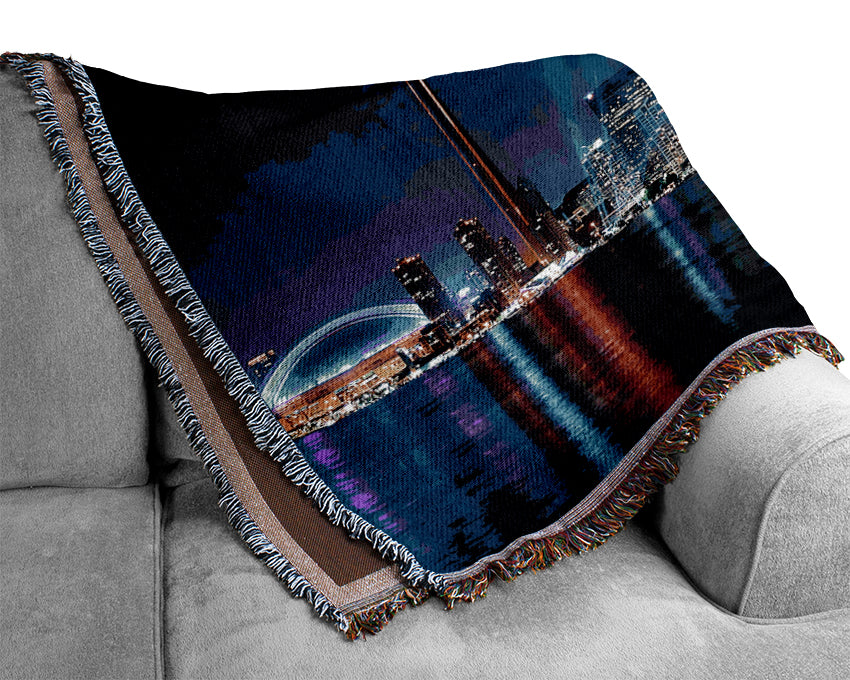Auckland New Zealand Reflections Woven Blanket