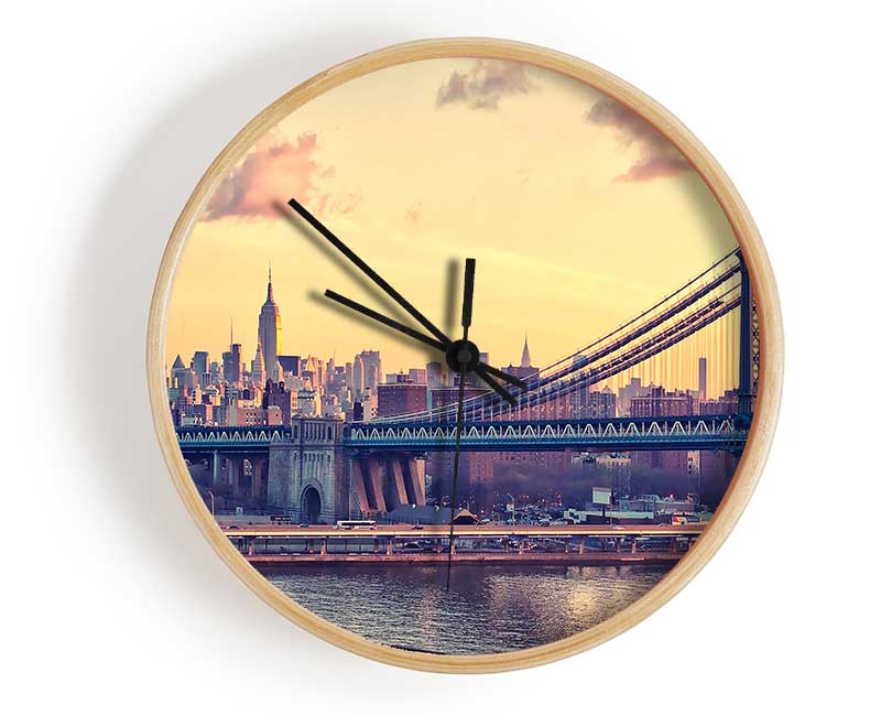 Bay Bridge New York Clock - Wallart-Direct UK