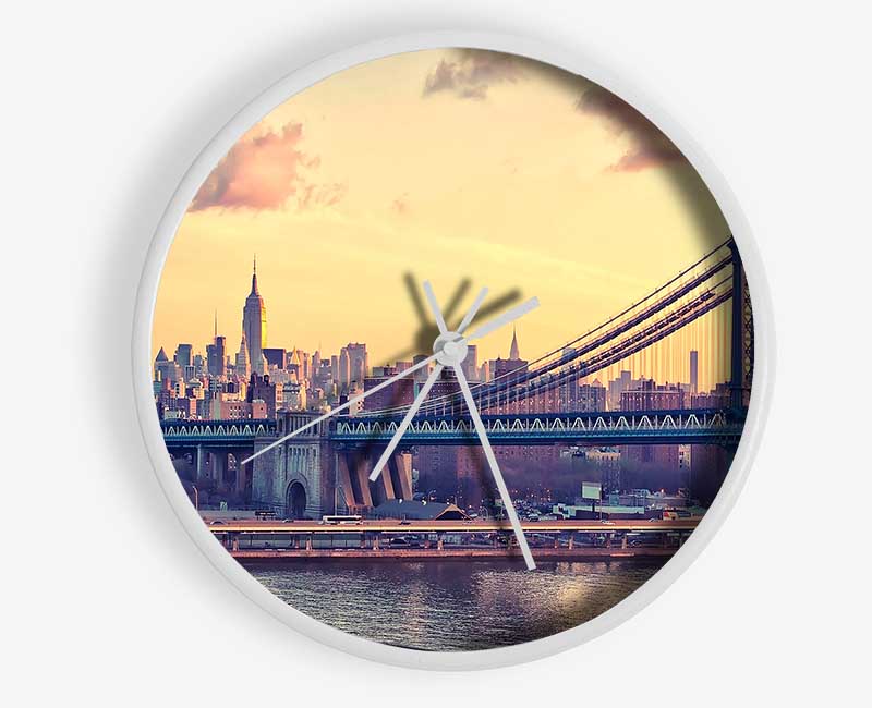 Bay Bridge New York Clock - Wallart-Direct UK