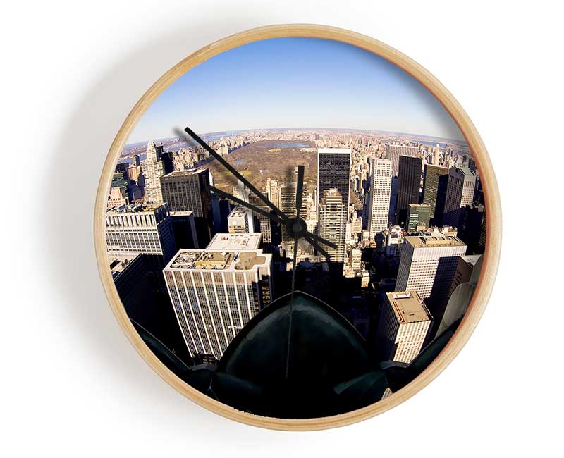 Birds Eye View Of New York City From Above Clock - Wallart-Direct UK