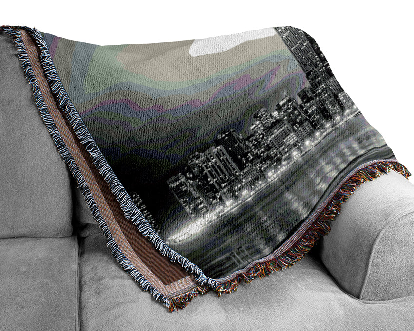 Black n White City Woven Blanket