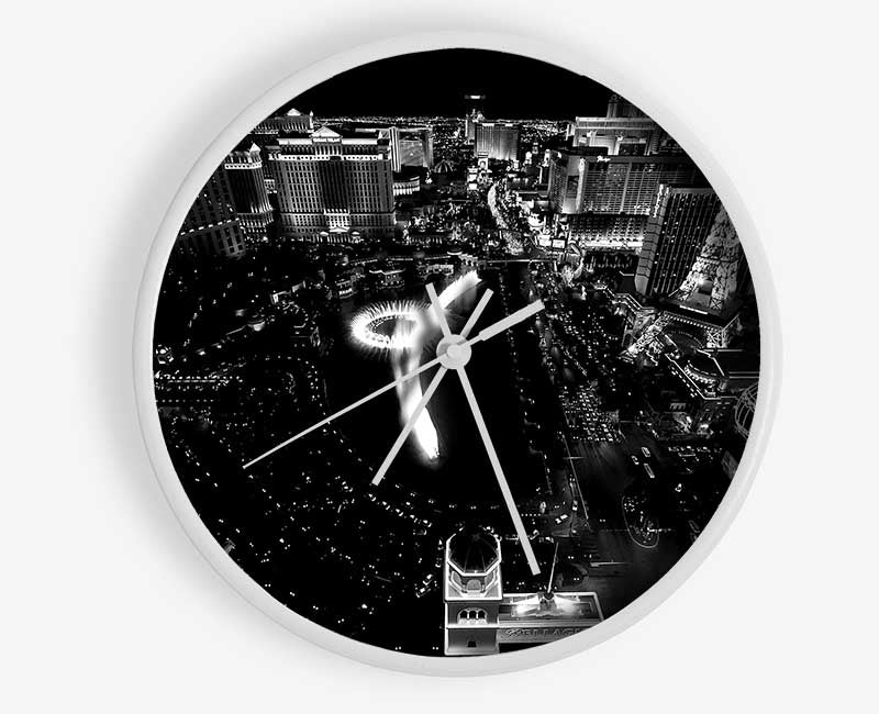 Black And White Vegas Clock - Wallart-Direct UK