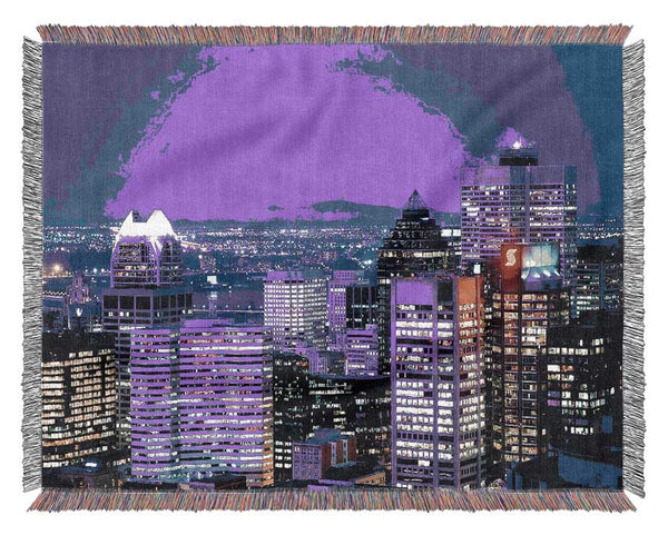 Blue City Nights Woven Blanket