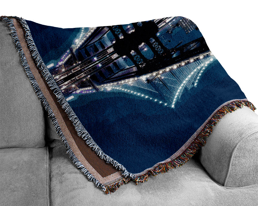 Blue Ice Bridge Woven Blanket