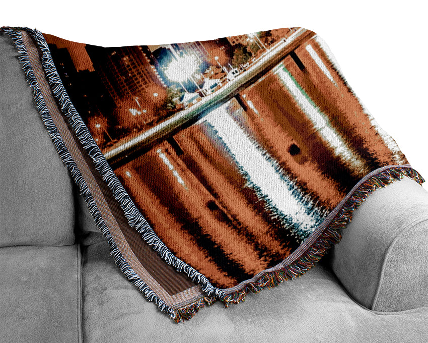 Golden City Waters Woven Blanket