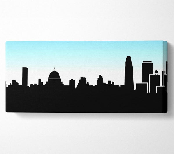 Silhouette der Skyline der Stadt