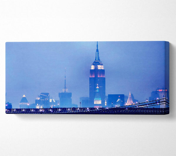 Empire State Building Blue Night