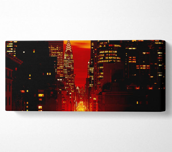 Empire State Building Fire Red