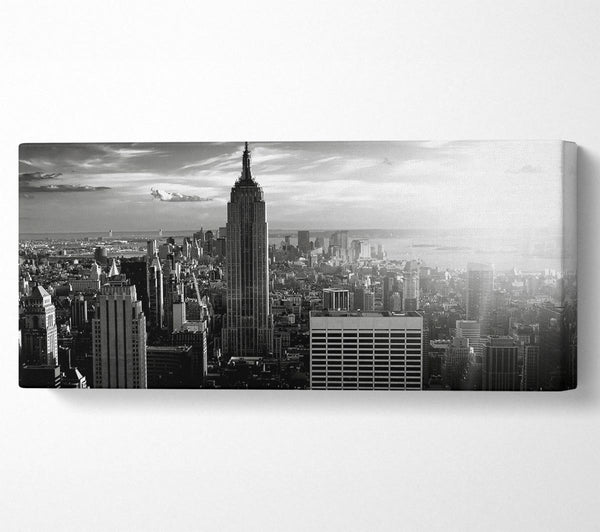 Empire State Building Sun Glow B n W