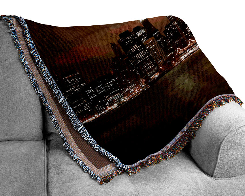 Hong Kong Chocolate Glow Woven Blanket