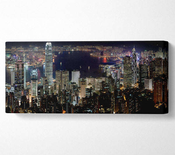 Hongkong Gewässer bei Nacht