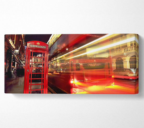 London Roter Nachtbus Unschärfe