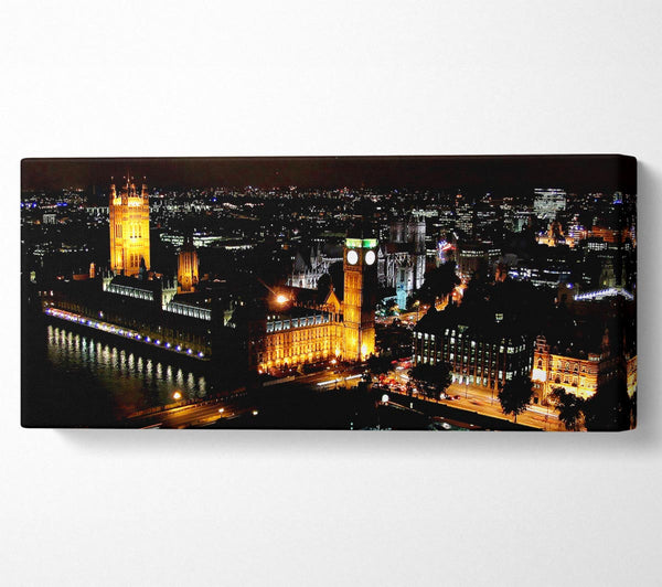London Ariel View Nachtlichter