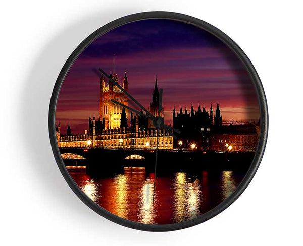 London At Night Clock - Wallart-Direct UK