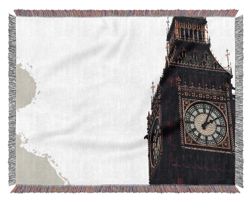 London Big Ben Skies Woven Blanket