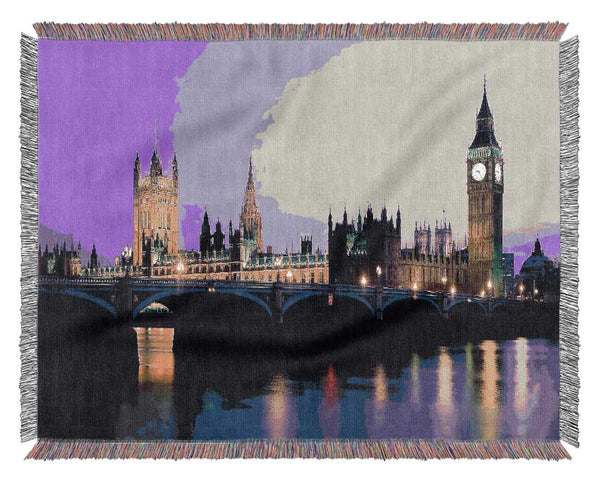 London Bridge City Lights Woven Blanket