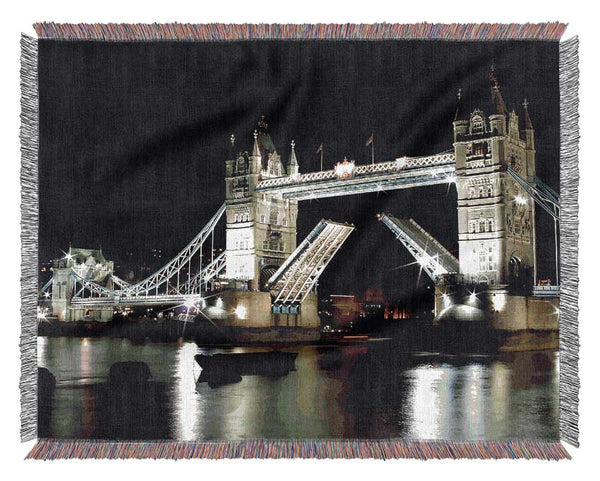 London Bridge Night Woven Blanket