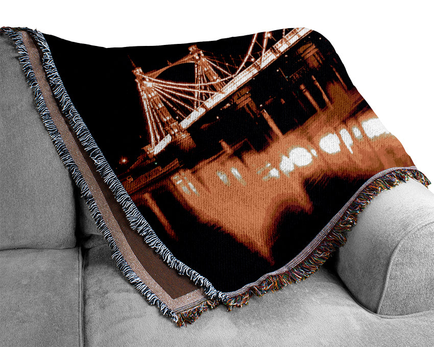 London Bridge Reflections Woven Blanket